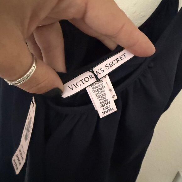 NWT Victoria Secret Satin Washed Silk Jumpsuit In BLUE sz XS - Picture 7 of 9